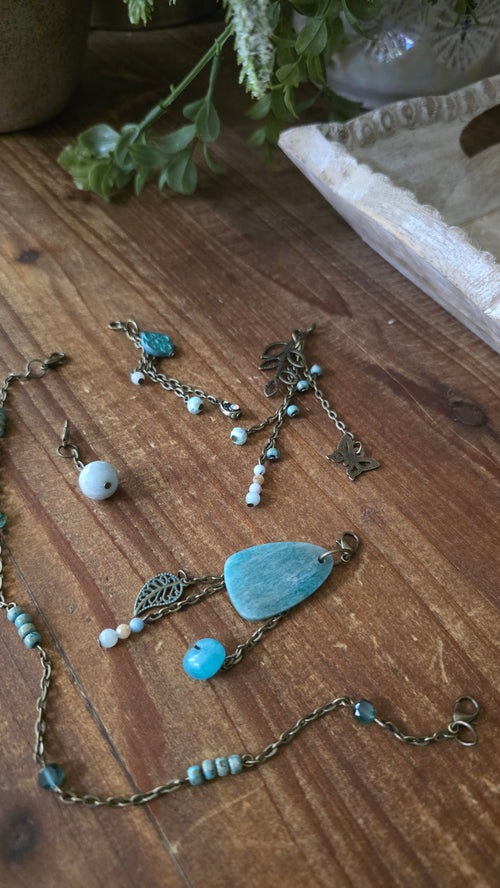 Amazonite Journal Jewelry Set