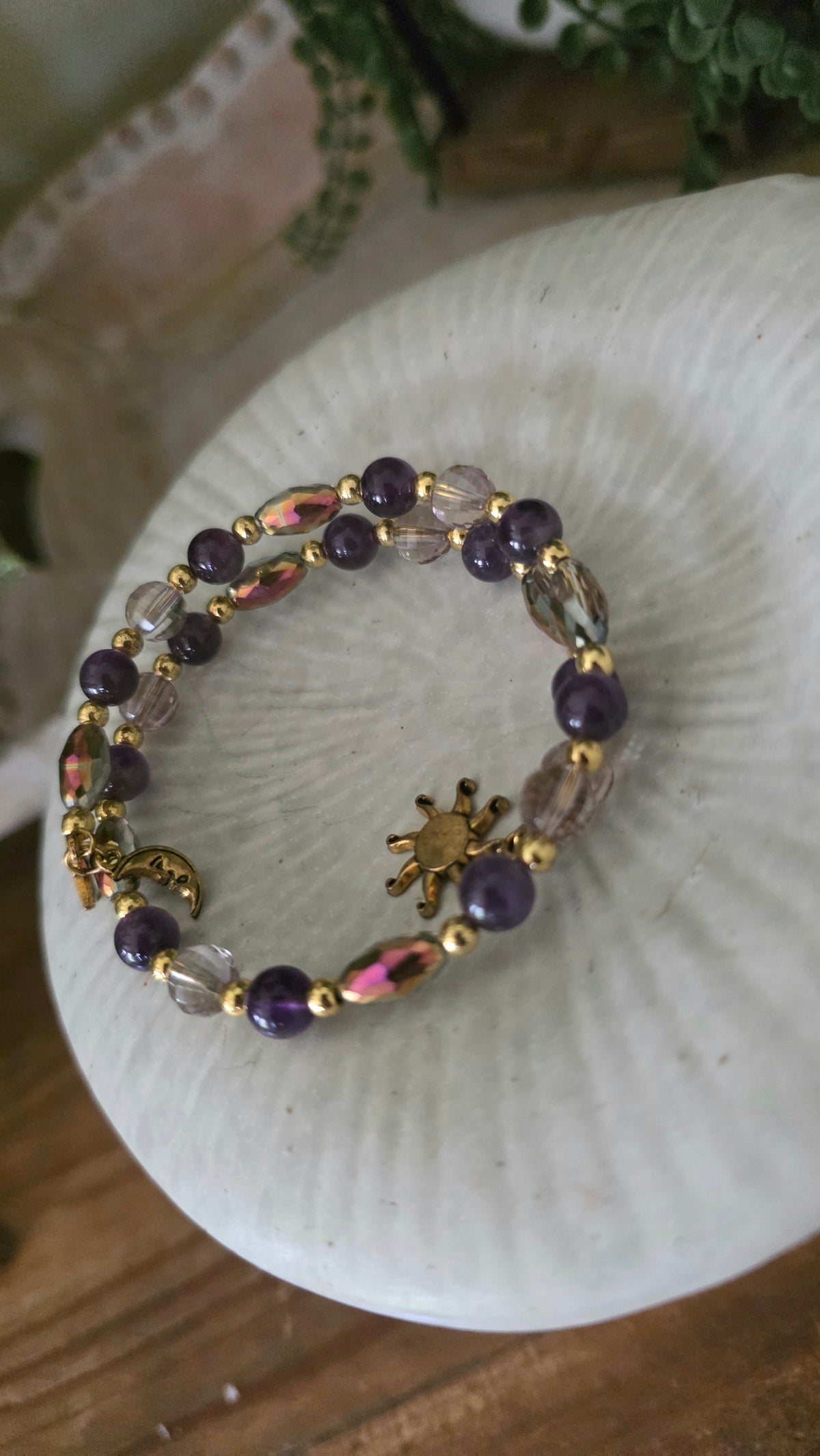Wire Wrap Bracelet ( amethyst)