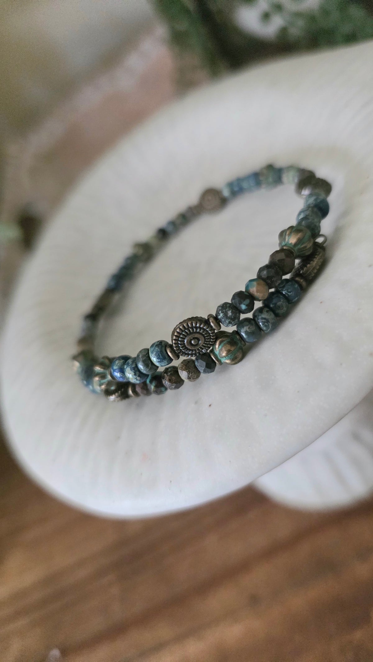 Wire Wrap Bracelet ( Chrysocolla)