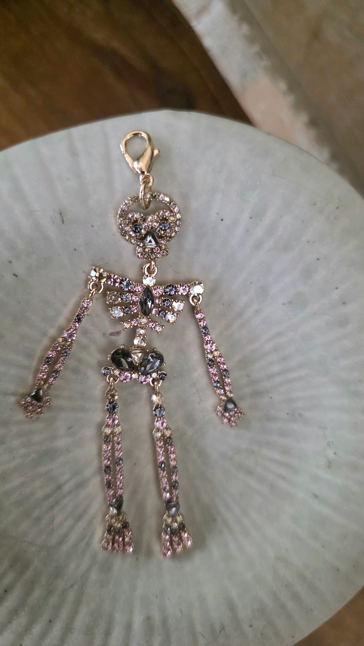 Crystal Skeleton Charm