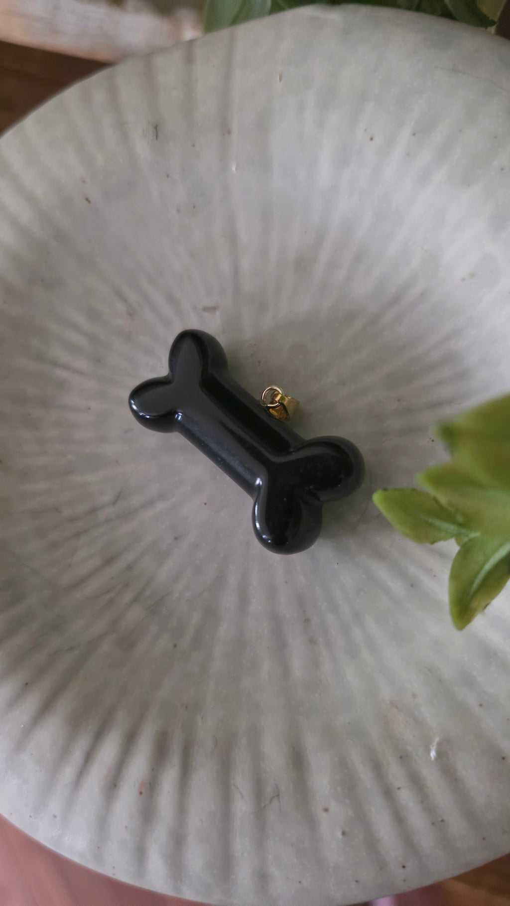 Black Obsidian Bone & Ocean Jasper Cat