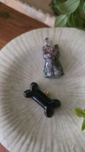 Black Obsidian Bone & Ocean Jasper Cat
