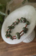 Wire Wrap Bracelet (Sandstone & Alashan)