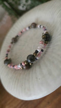 Wire Wrap Bracelet – Jasper, Pink & Purple (One of a Kind)