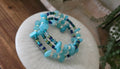 Wire Wrap Bracelet – Amazonite, Blue & Black (One of a Kind)