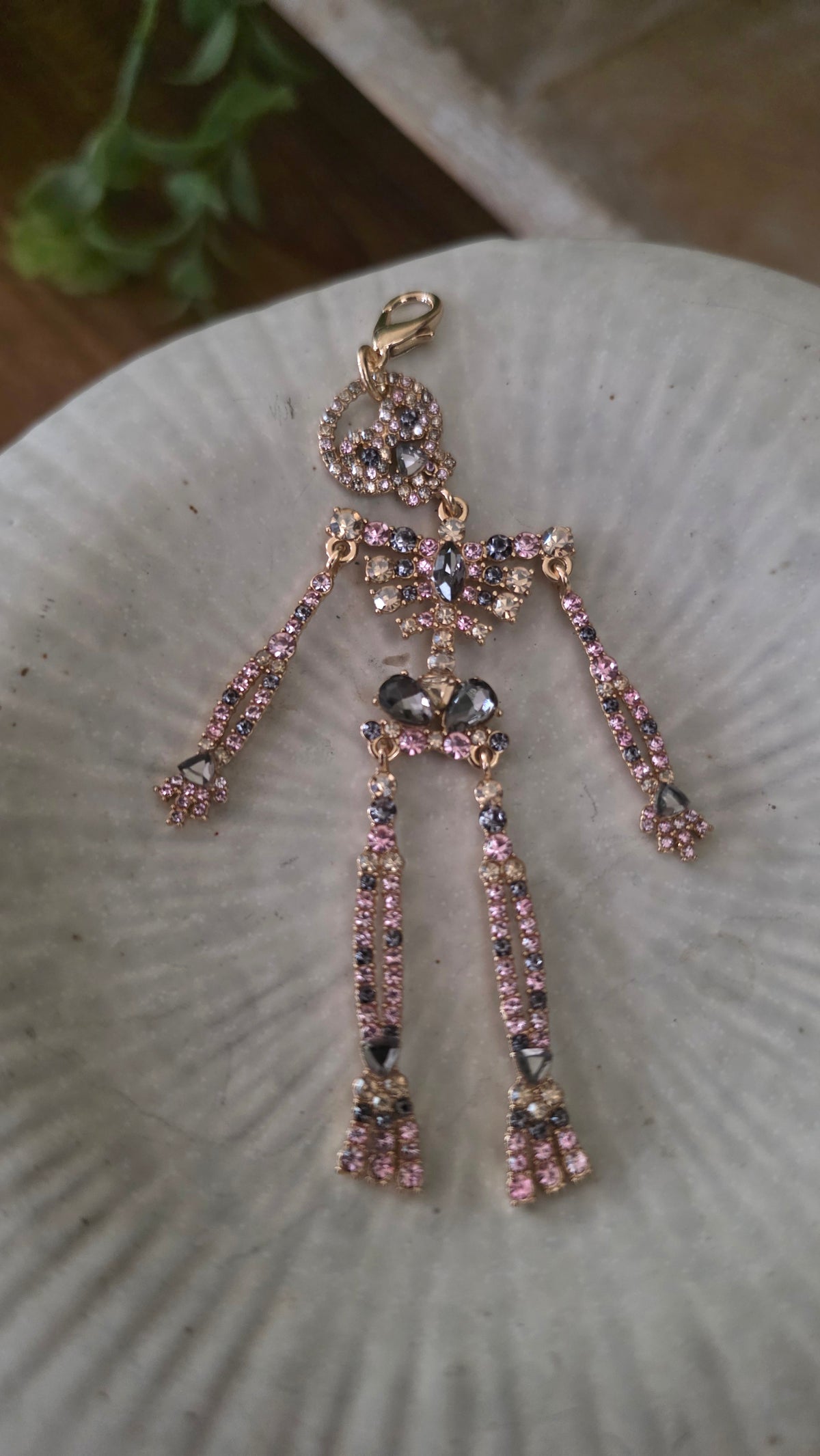 Crystal Skeleton Charm
