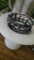 Wire Wrap Bracelet (Lava Stone)