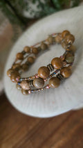 Wire Wrap Bracelet – Jasper, Earth Tones (One of a Kind)