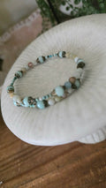 Wire Wrap Bracelet – Amazonite & Chrysocolla, Style A (One of a Kind)